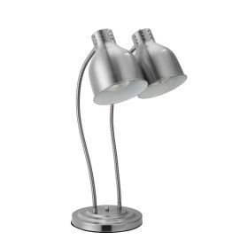 VEVOR Food Heat Lamp, 500W Electric Commercial Food Warmer Light, 2-Head Stainless Steel French Fry Heating Lamp with 3 Bulbs