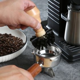 Coffee Machine Cleaning Brush (Option: Black)