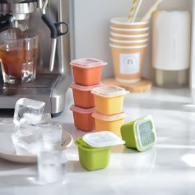 1/6pcs Ice Cube Tray Large Size Silicone Ice Cube Mold With Removable Lid Reusable And BPA Free For Whiskey Cocktail Stackable Flexible Safety Ic (Quantity: 6pcs)